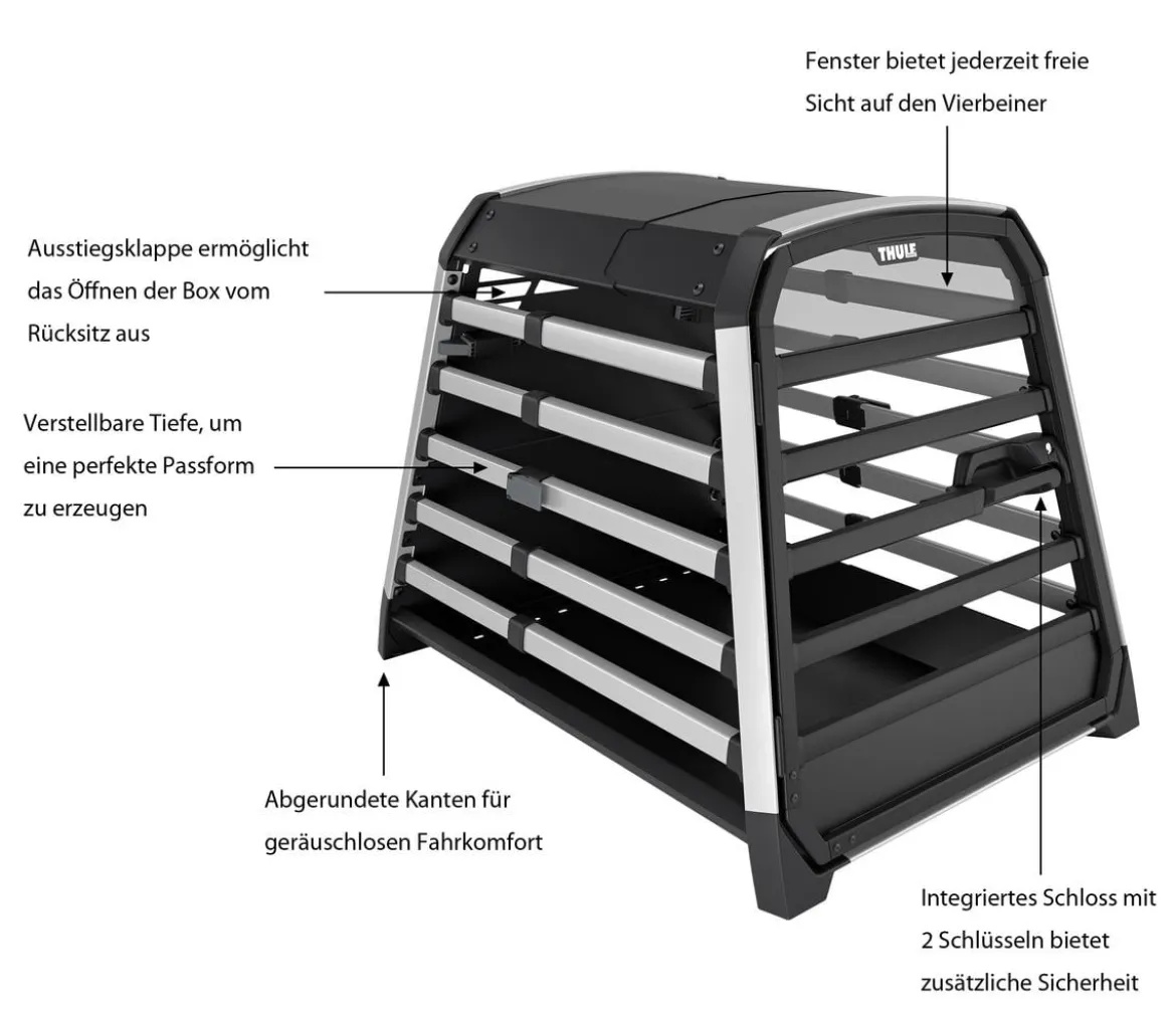 THULE® Allax XL Hundetransportbox, ca. B73/H70/T94-105 cm