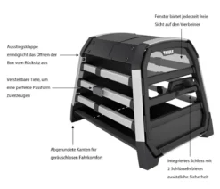 THULE® Allax XS Hundetransportbox, ca. B50/H50/T66-72 cm