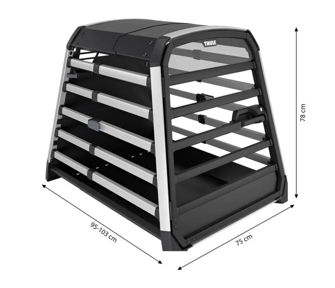 THULE® Allax XXL Compact Hundetransportbox, ca. B75/H78/T95-103 cm