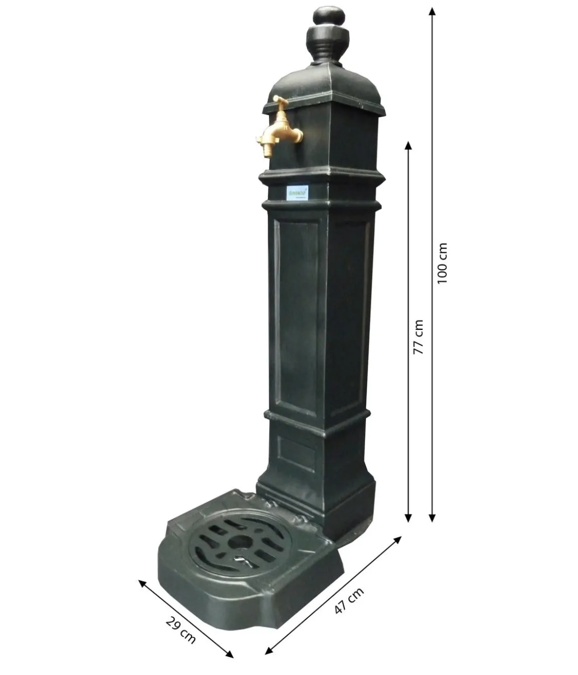 Tomco Aluminium-Standbrunnen Belvedere, ca. H100 cm
