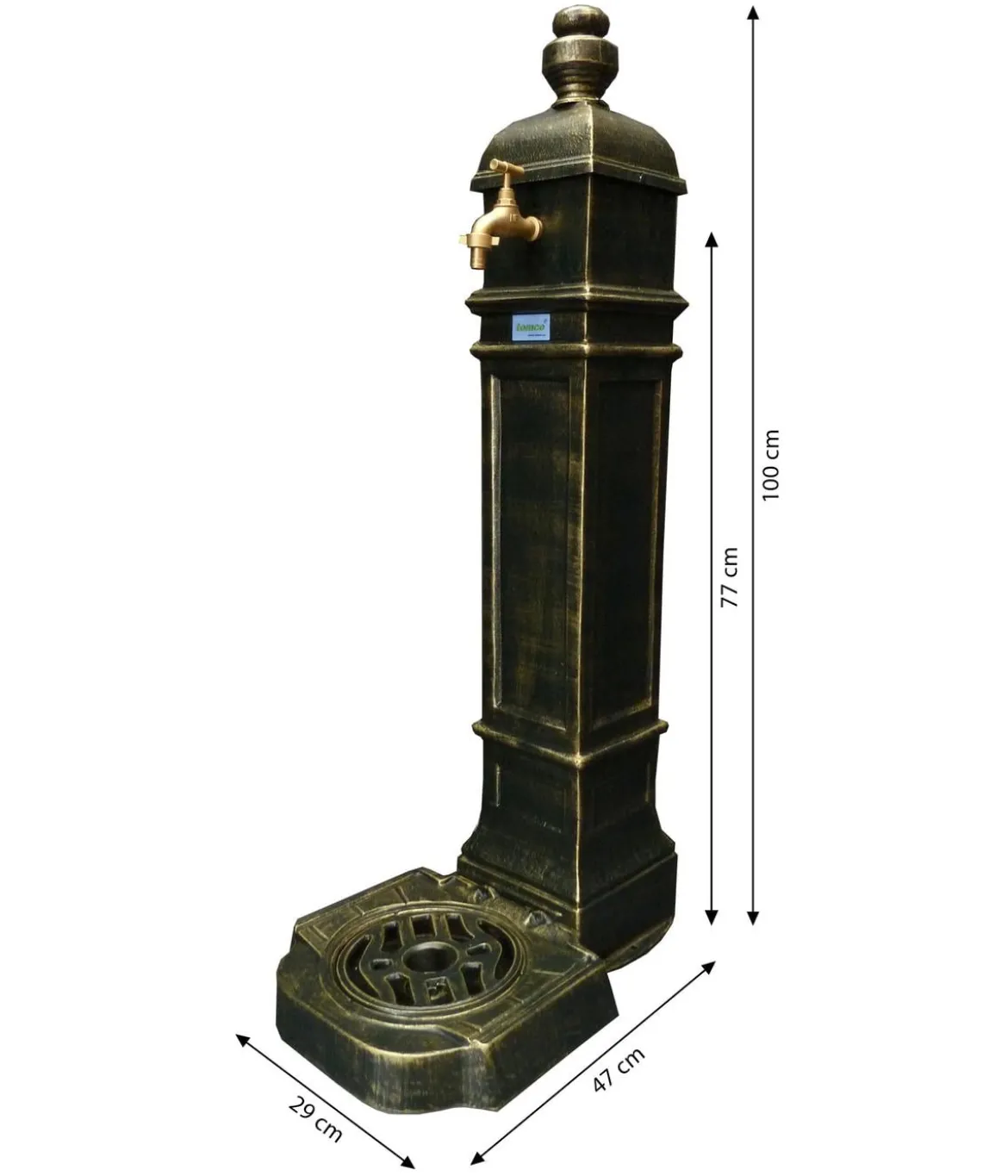 Tomco Aluminium-Standbrunnen Belvedere, ca. H100 cm
