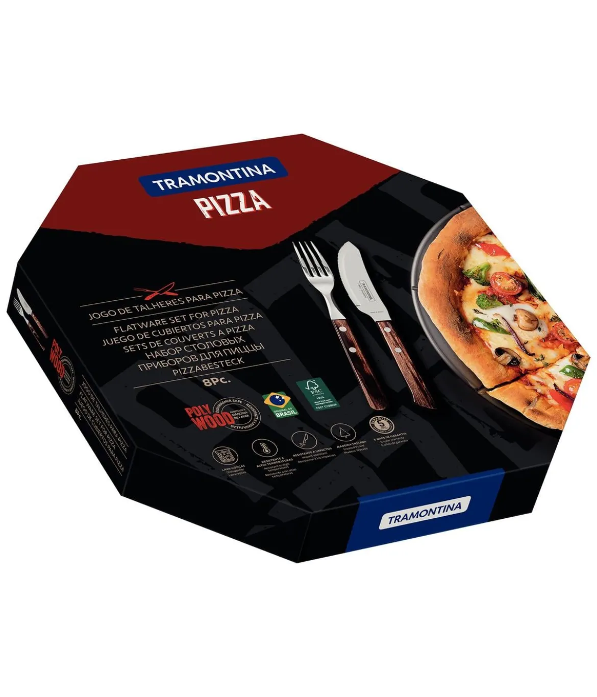 Tramontina Pizza Besteck-Set, 8-teilig