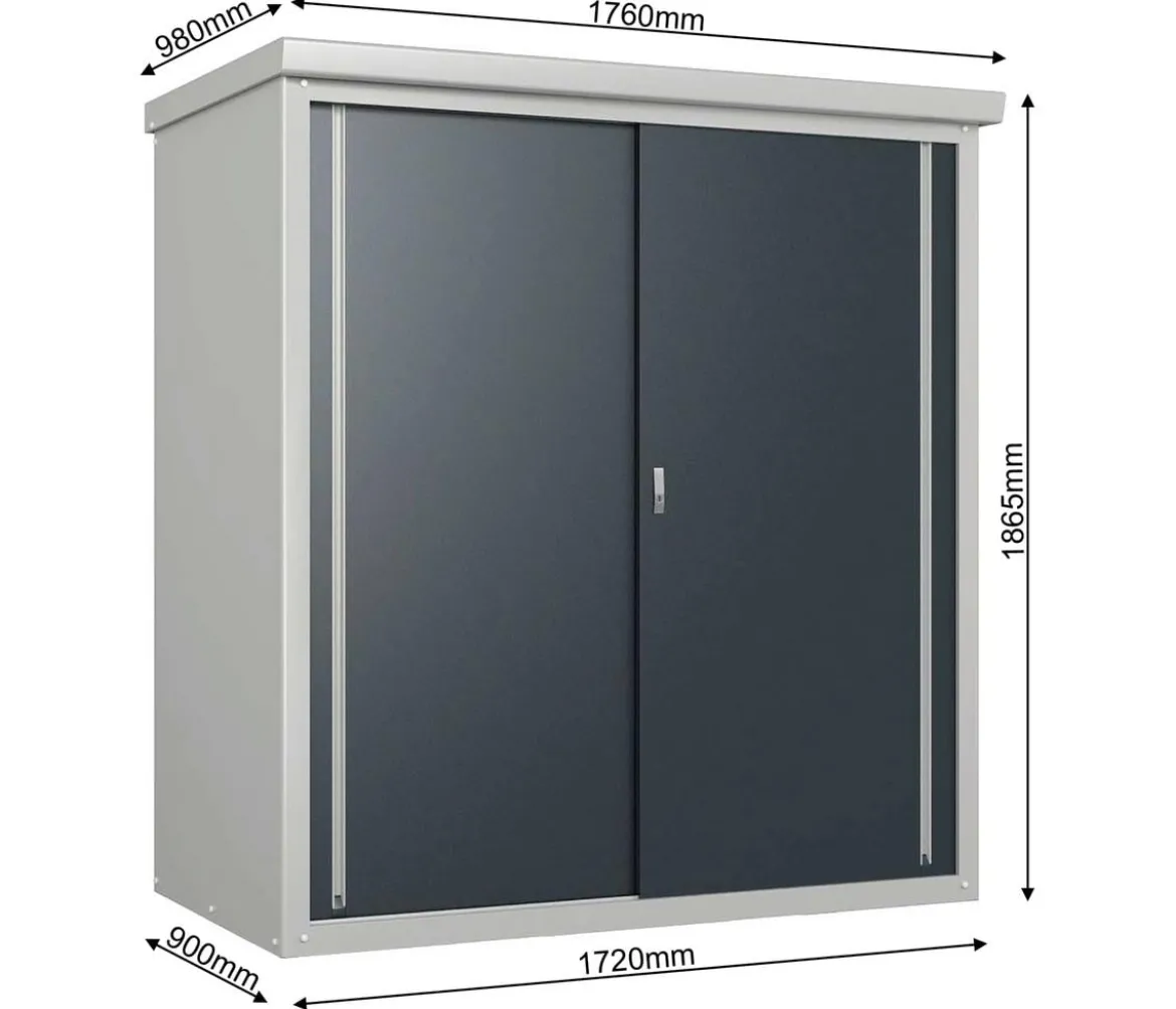 Trimetals Gartenschrank Guardian, ca. B176/H186,5/T98 cm