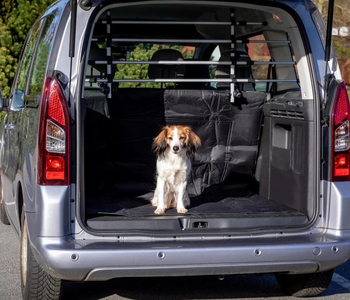Trixie Auto-Gitter mit Kopfstützenfixierung, ca. B96-163/H34-48 cm