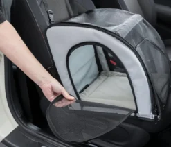 Trixie Autositz, grau/schwarz, ca. B44/H37/T40 cm
