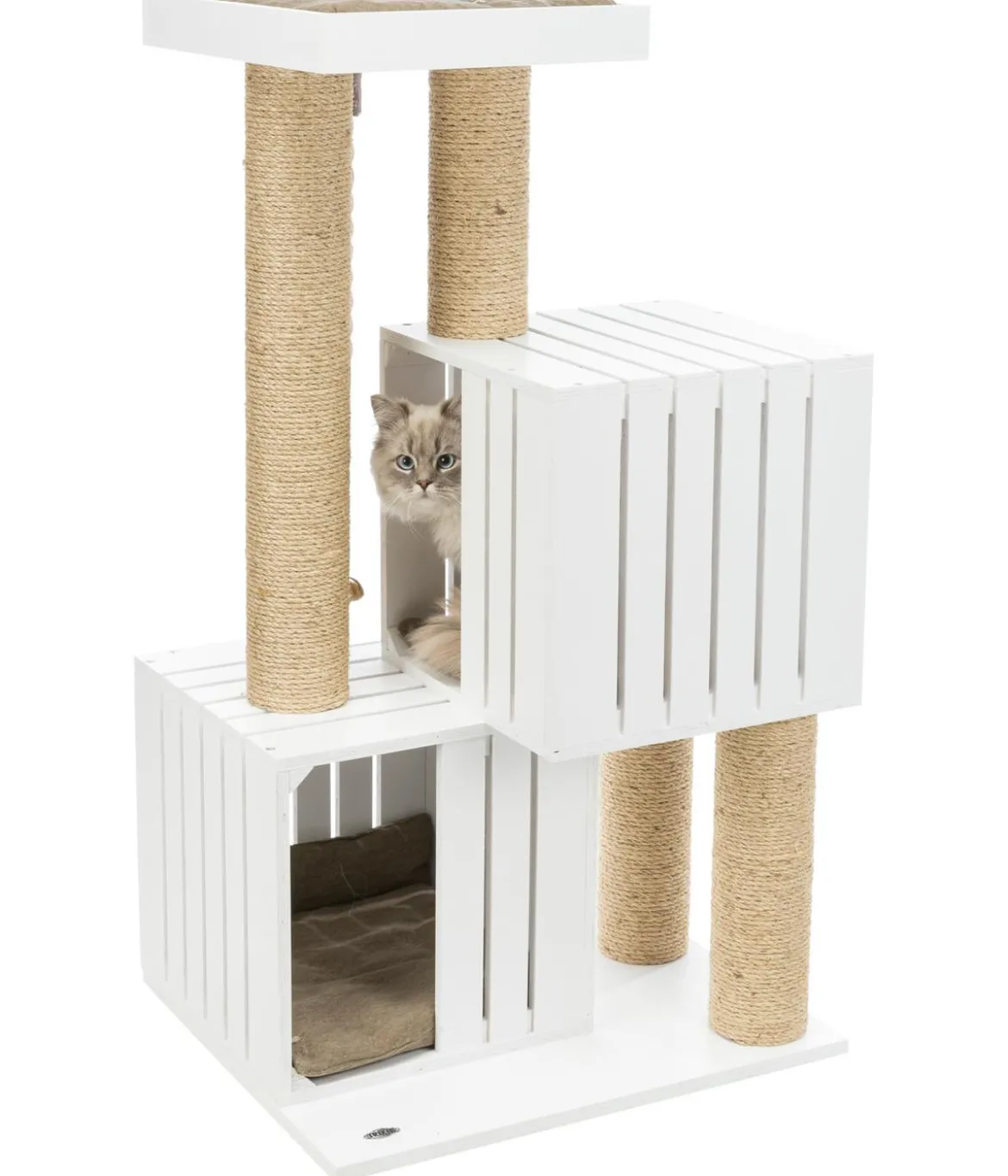 Trixie BE NORDIC Kratzbaum Skadi, weiß, ca. B62/H114/T52 cm