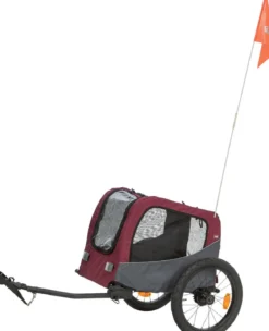 Trixie Fahrradanhänger für den Hund, dunkelrot/schwarz