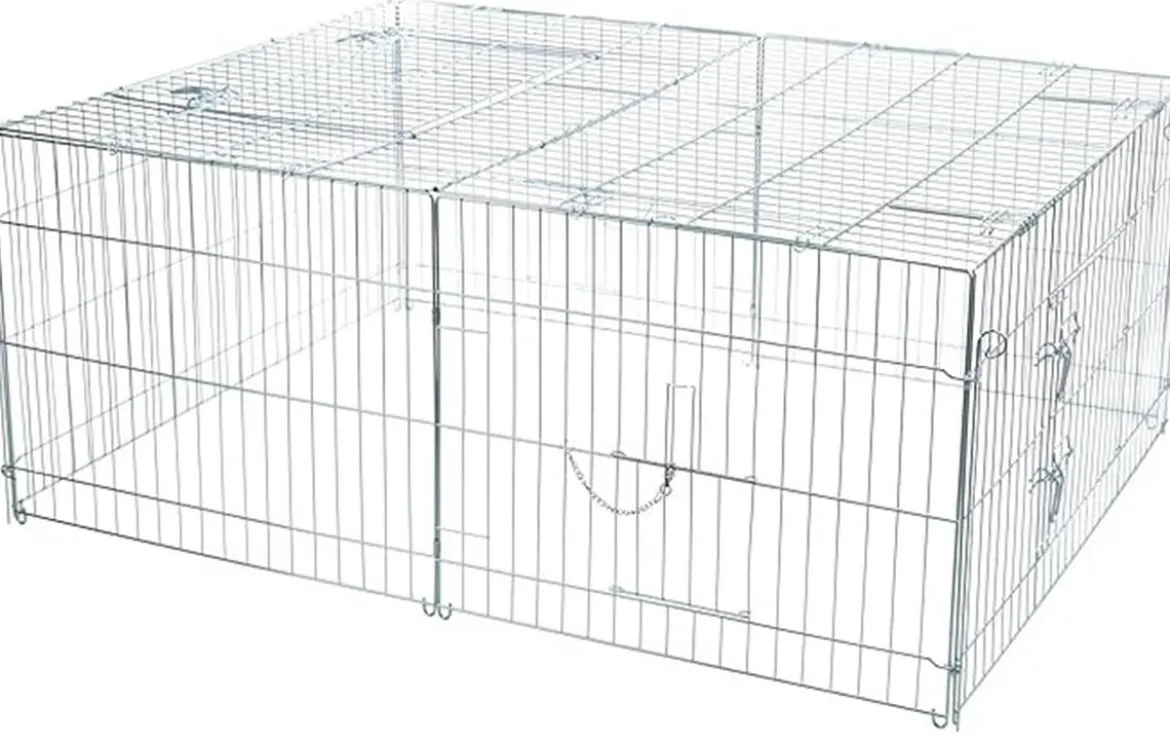 Trixie Freilaufgehege mit Abdeckung, ca. B144/H58/T116 cm