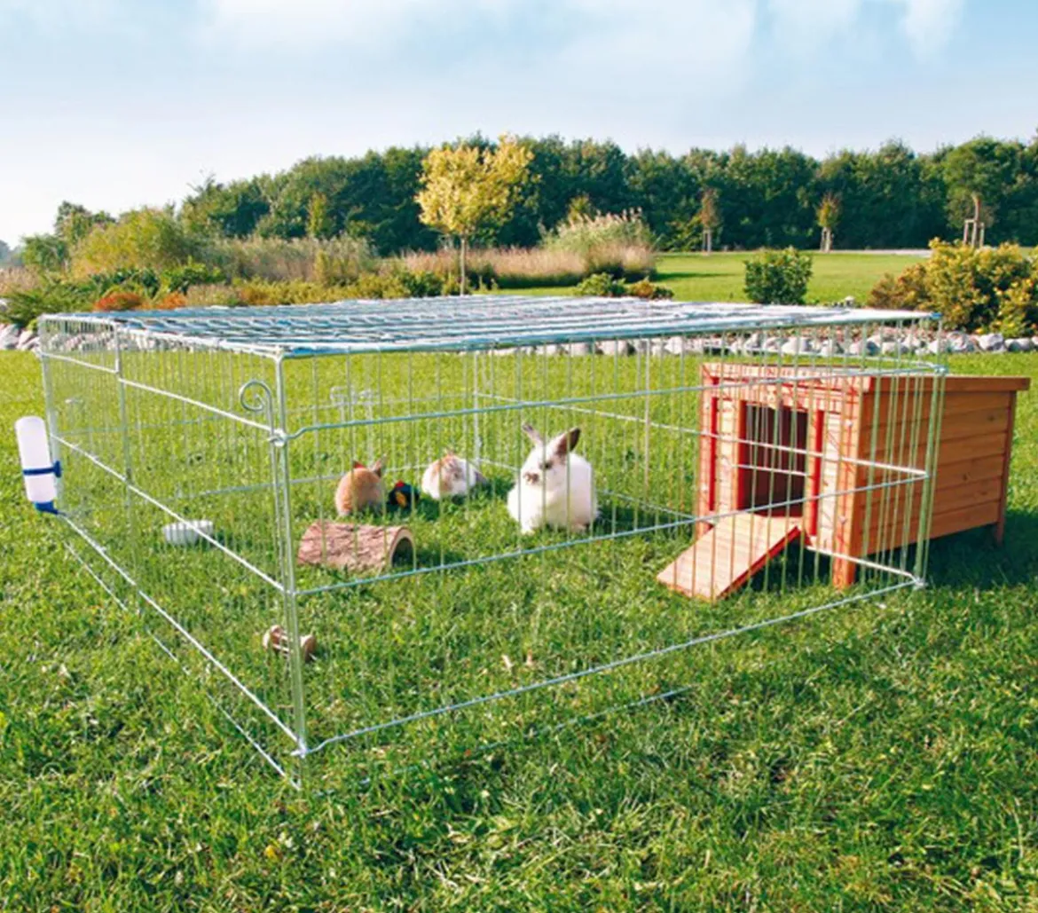 Trixie Freilaufgehege mit Abdeckung, ca. B216/H65/T116 cm