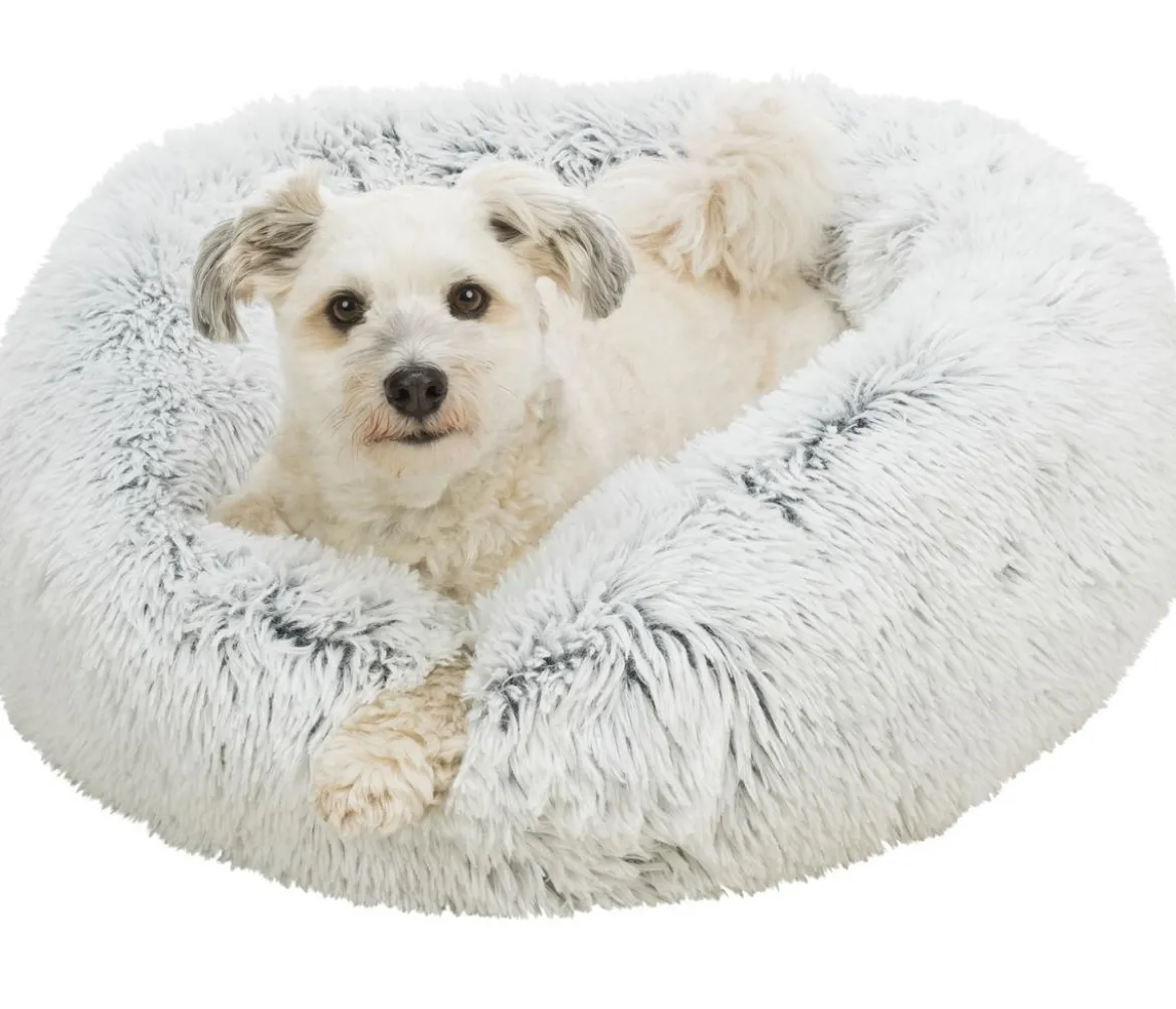 Trixie Hundebett Harvey, rund, weiß/schwarz