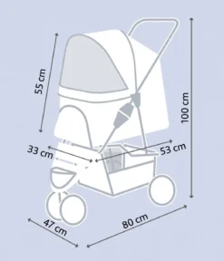 Trixie Hunde-Buggy, schwarz