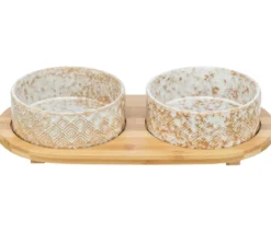 Trixie Hundenapf-Set, Keramik/Bambus