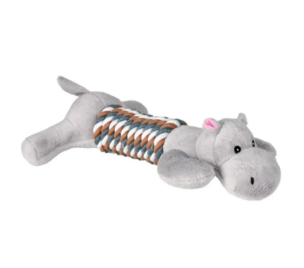 Trixie Hundespielzeug Figur mit Tau, 2 Figuren, ca. B32 cm