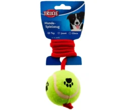 Trixie Hundespielzeug Tennisball am Seil, 50 cm