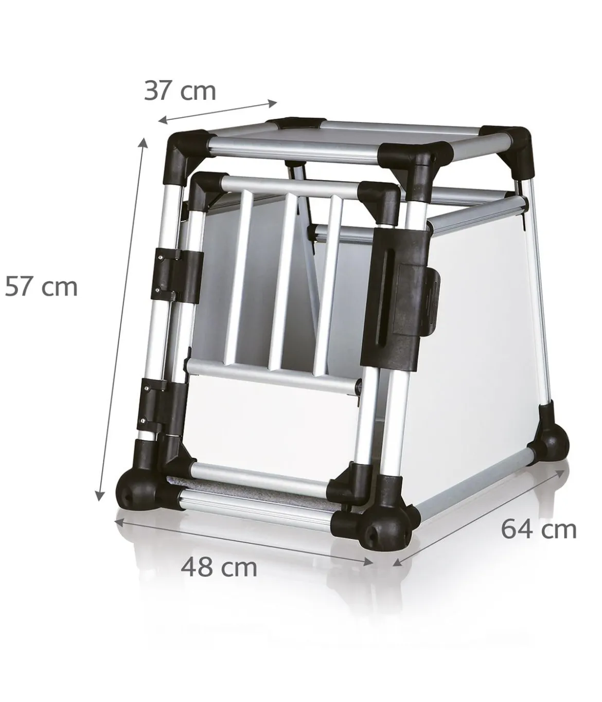 Trixie Hundetransportbox Aluminium, hellgrau/silber