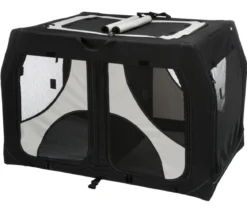 Trixie Hundetransportbox Vario Double, schwarz/grau, ca. B91/H61/T60 cm