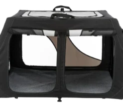 Trixie Hundetransportbox Vario Double, schwarz/grau, ca. B91/H61/T60 cm