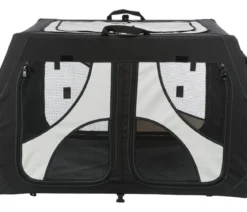Trixie Hundetransportbox Vario Double, schwarz/grau, ca. B91/H61/T60 cm