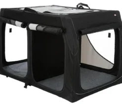 Trixie Hundetransportbox Vario Double, schwarz/grau, ca. B91/H61/T60 cm