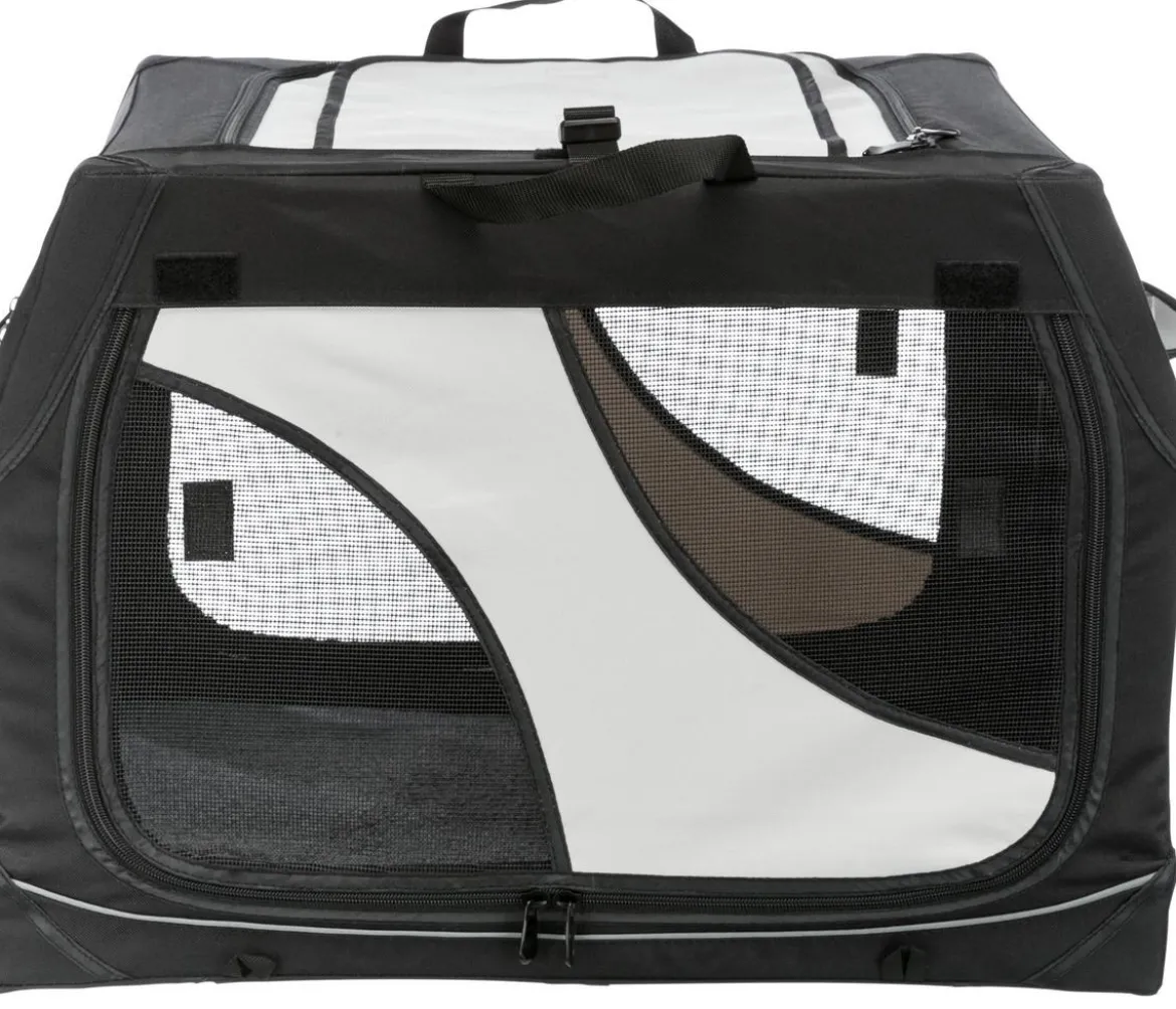 Trixie Hundetransportbox Vario, schwarz/grau