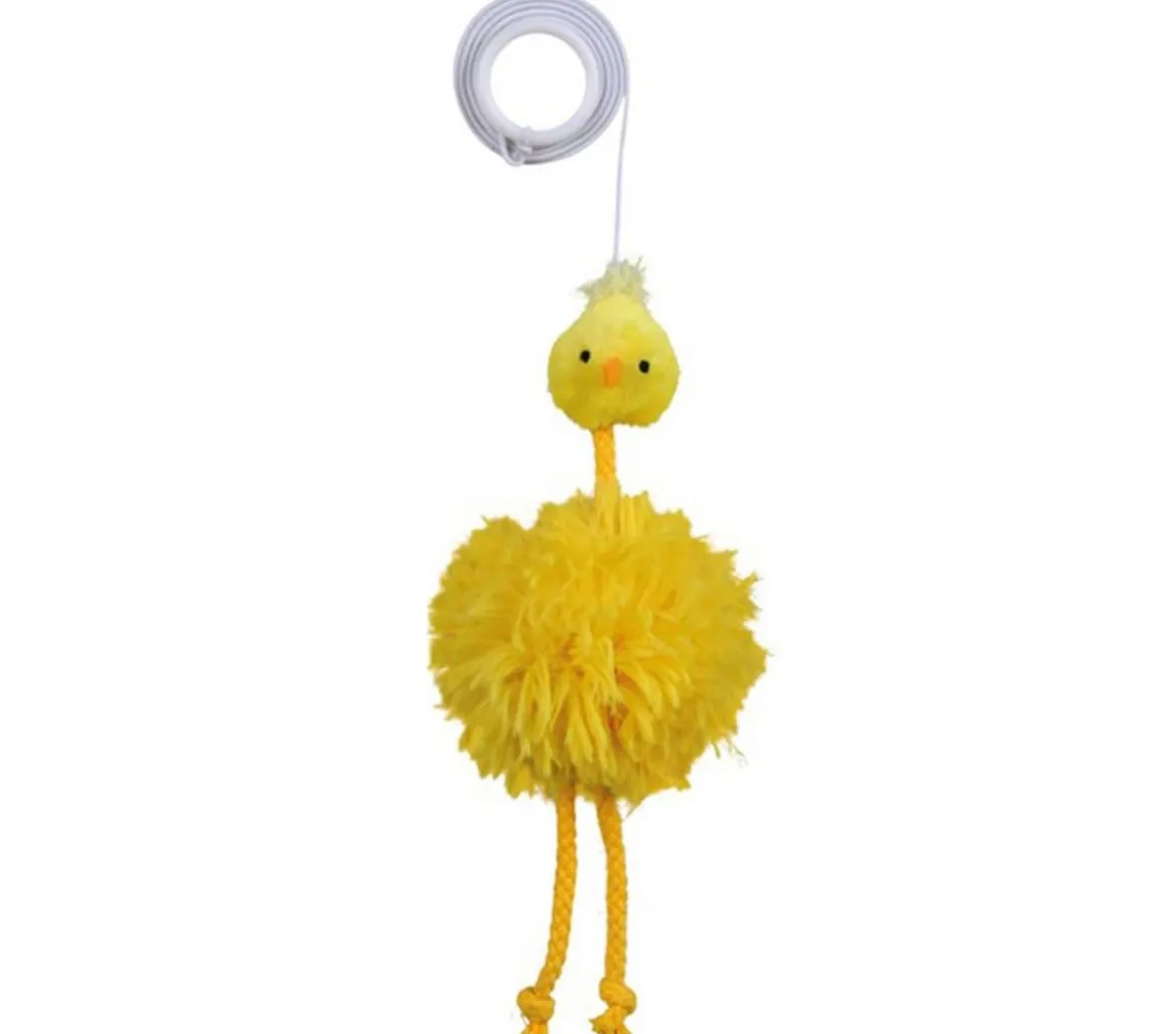 Trixie Katzenspielzeug Huhn am Gummiband, 20 cm