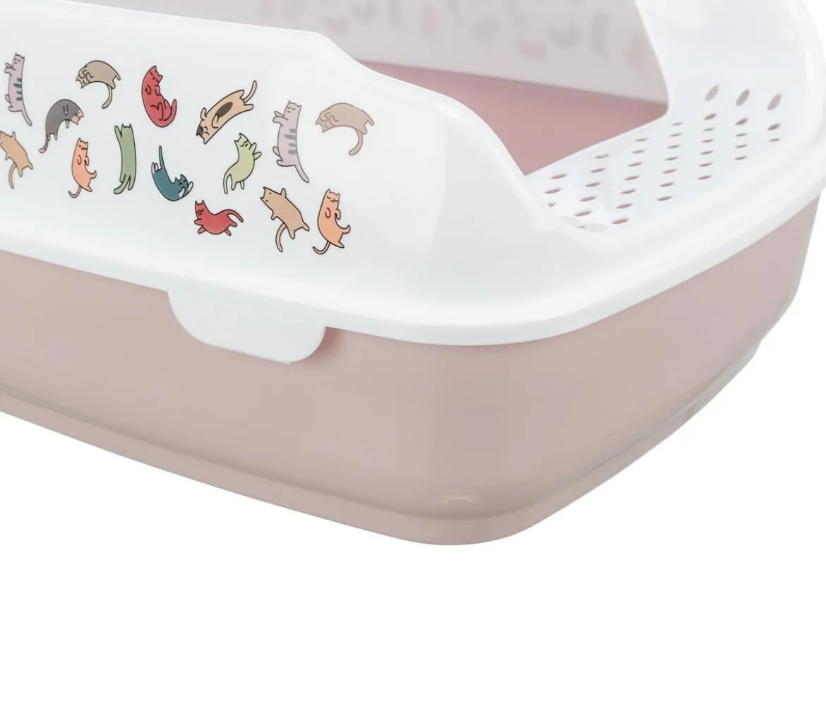 Trixie Katzentoilette Delio, flieder/weiß, ca. B50/H20/T38 cm