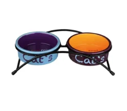 Trixie Keramiknapf-Set Eat on Feet für Katzen, 2 x 0,3 l