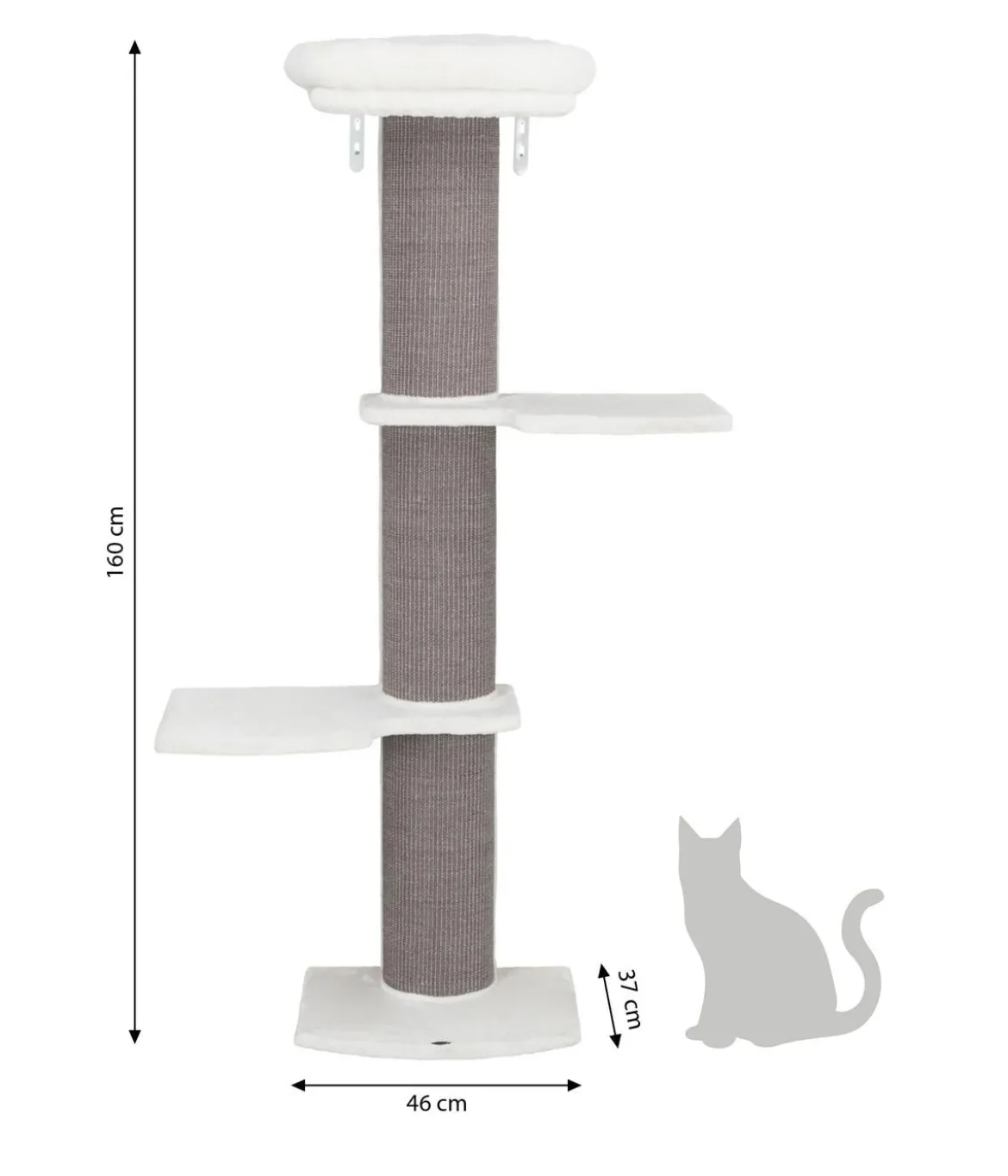 Trixie Kratzbaum Acadia, grau, ca. B46/H160/T37 cm