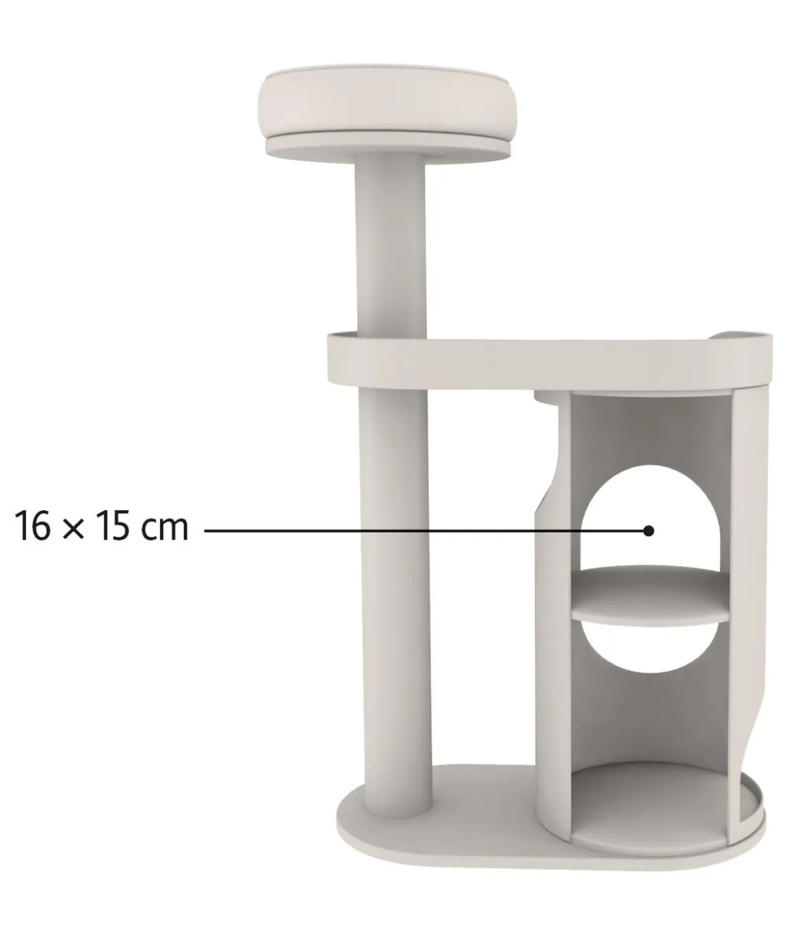 Trixie Kratzbaum Falco, lichtgrau/braun, ca. B70/H117/T38 cm
