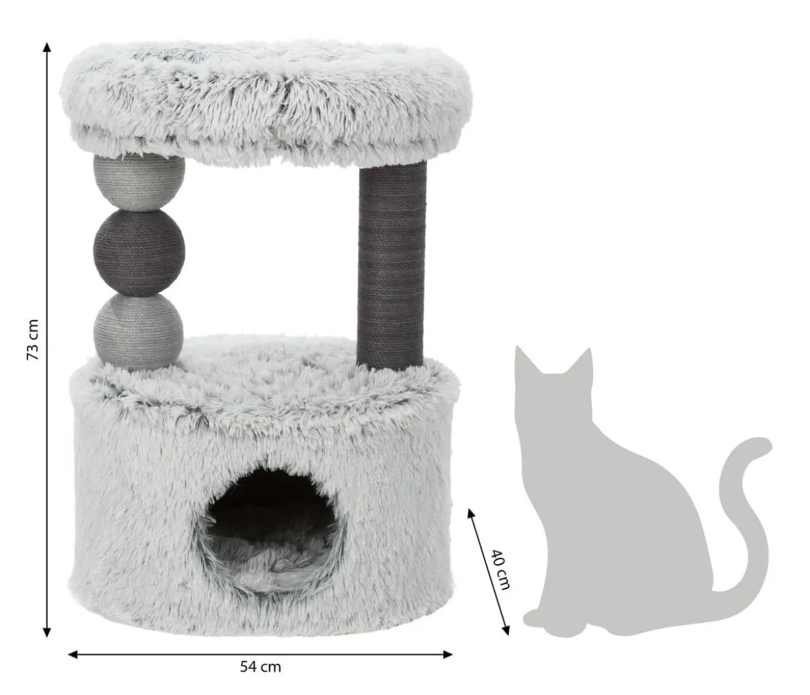 Trixie Kratzbaum Harvey, weiß/schwarz, ca. B54/H73/T40 cm