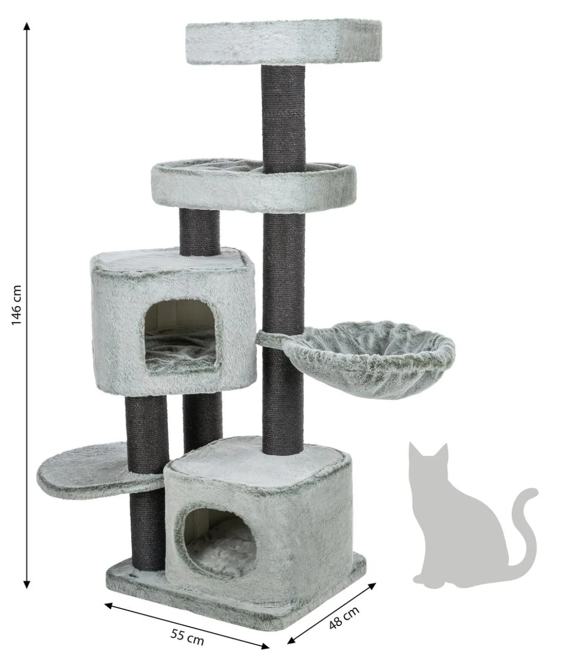 Trixie Kratzbaum Miguel, grün/weiß, ca. B55/H146/T48 cm