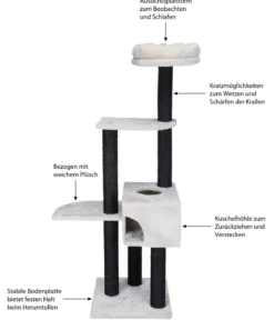 Trixie Kratzbaum Nita, lichtgrau, ca. B45/H147/T45 cm