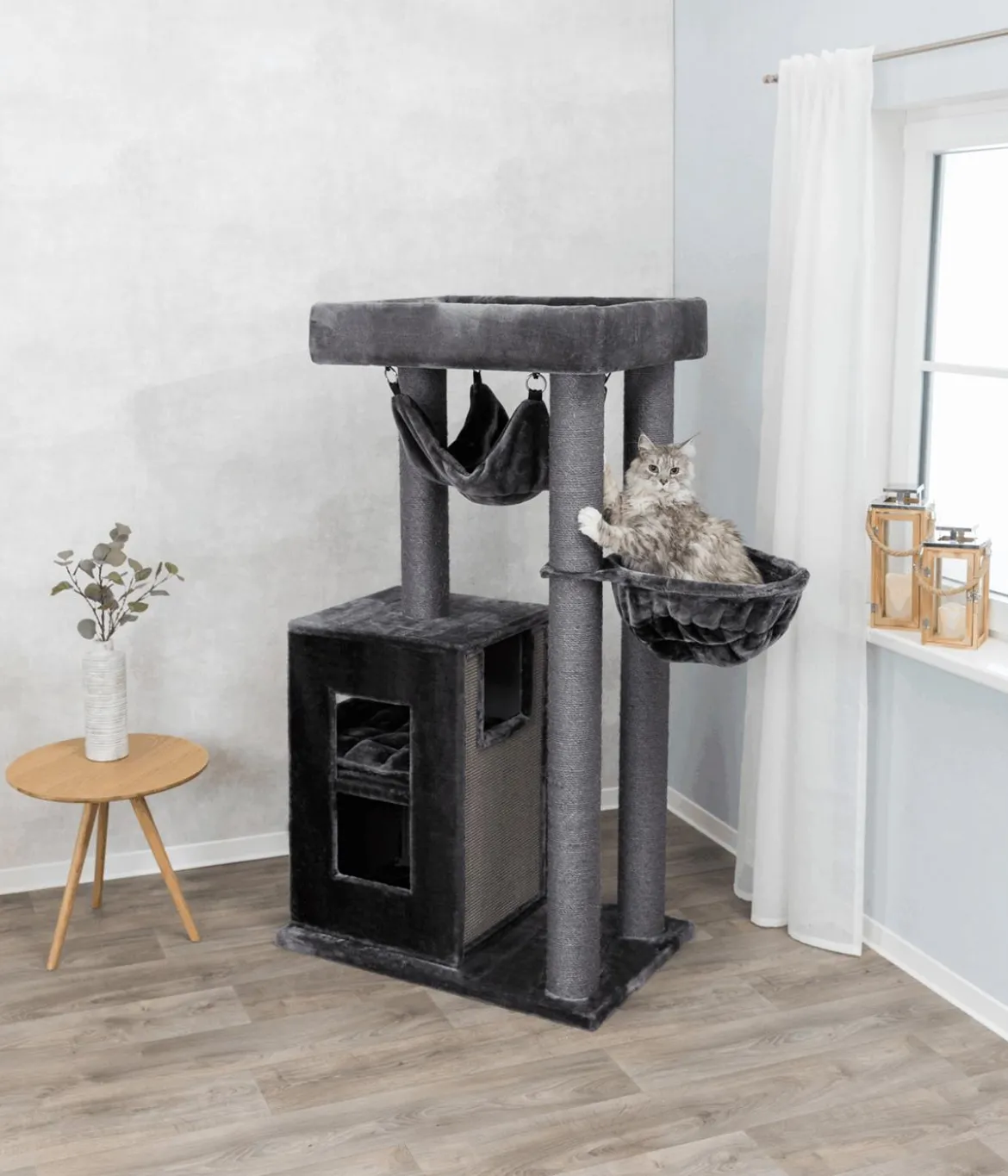 Trixie Kratzbaum XXL Amadeus, anthrazit, ca. B90/H163/T60 cm