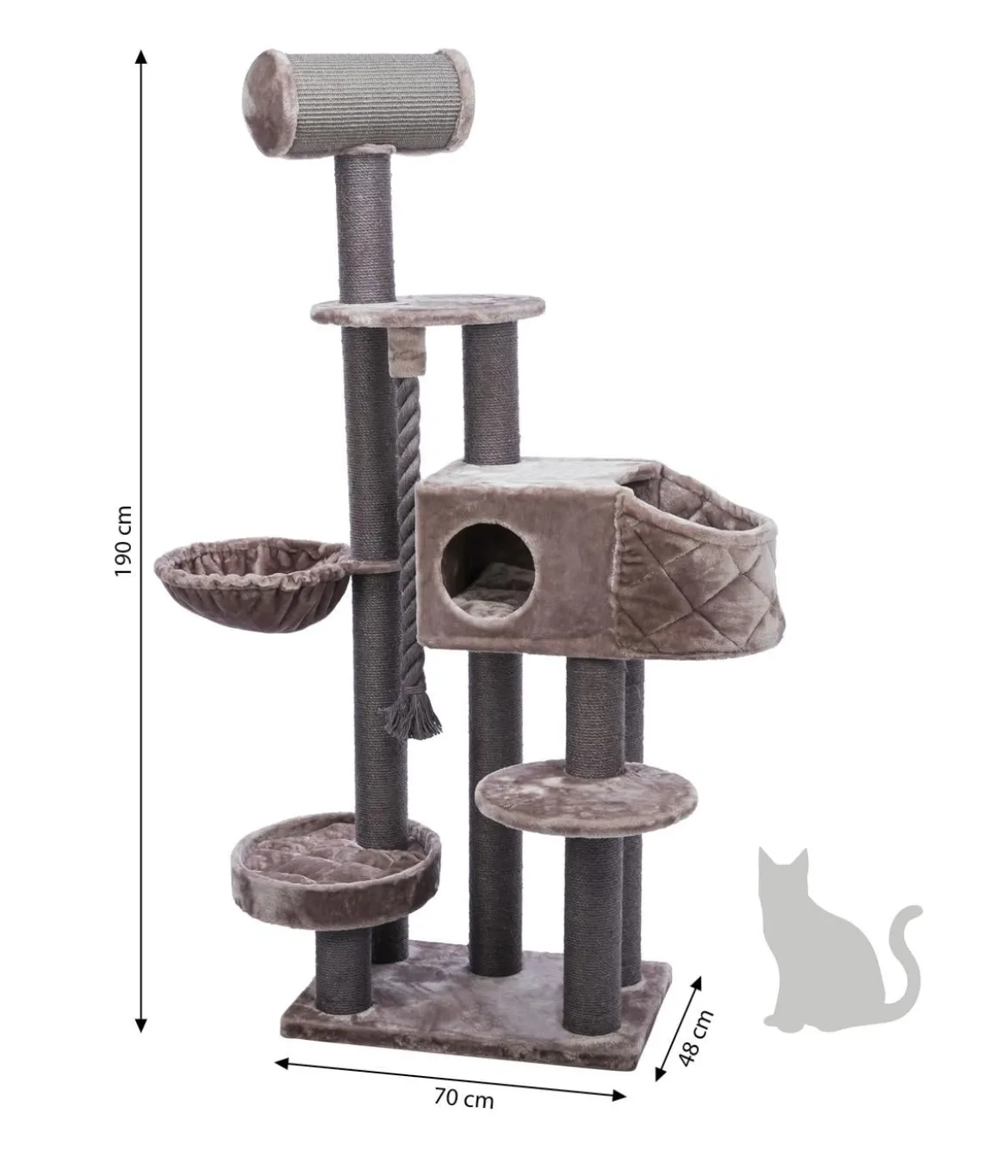 Trixie Kratzbaum XXL Andres, cappucino, ca. B70/H190/T48 cm