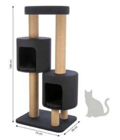 Trixie Kratzbaum XXL Teites, schwarz, ca. B75/H148/T58 cm