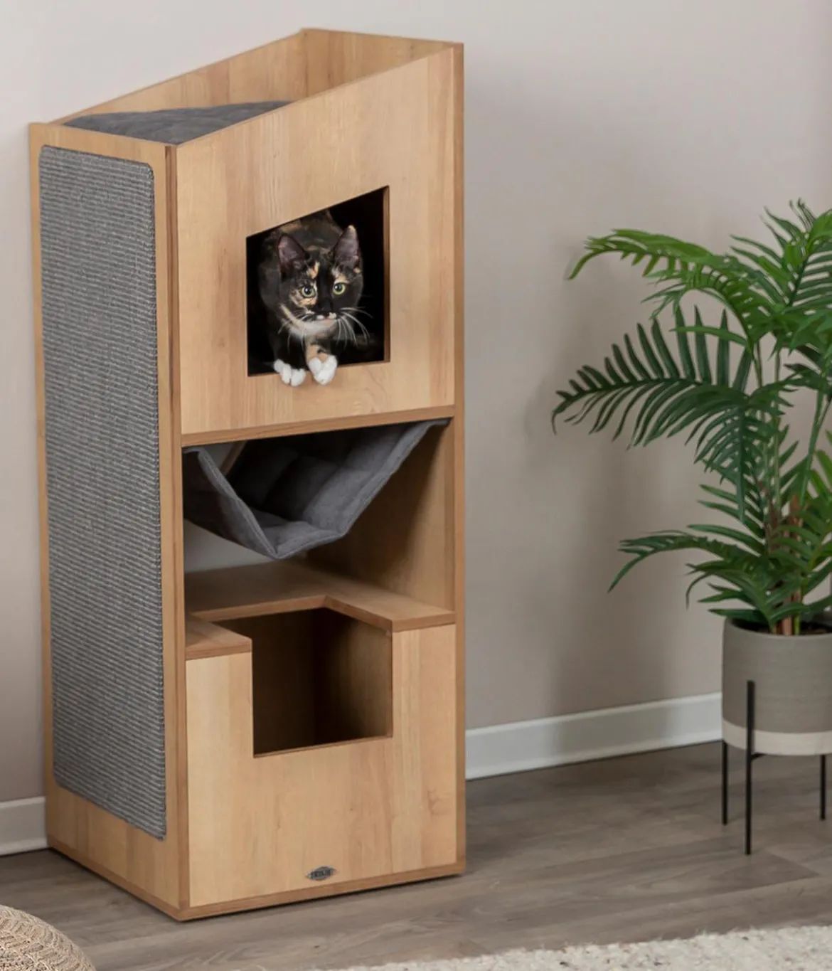 Trixie Kratztonne CityStyle, braun/grau, ca. B41/H105/T38 cm