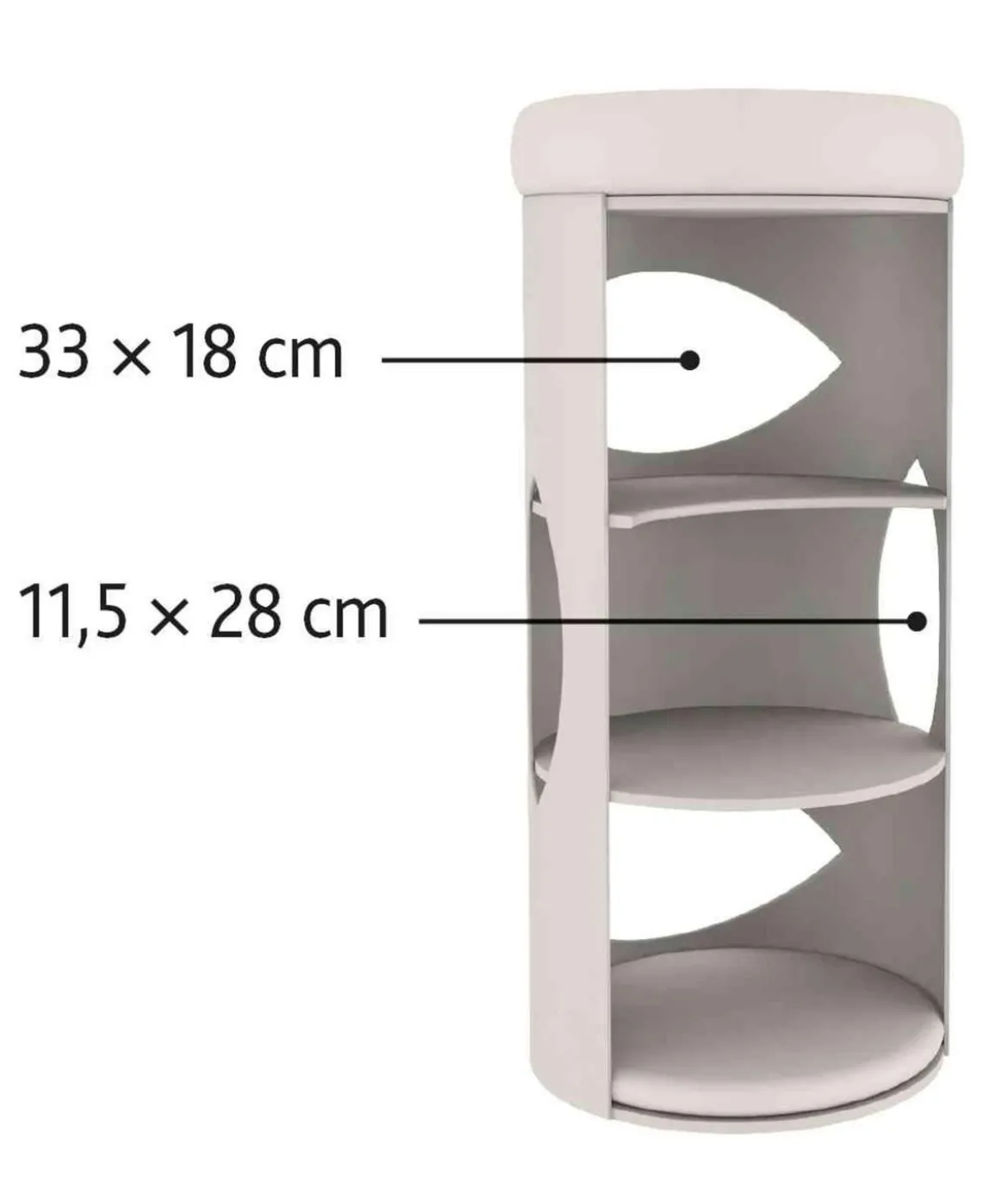 Trixie Kratztonne Gracia, grau, ca. Ø38/H85 cm