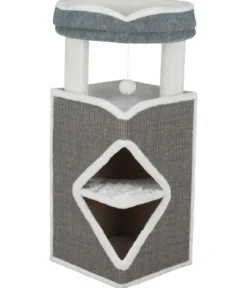 Trixie Kratzturm Cat Tower Arma, grau/weiß, ca. B38/H98/T38 cm