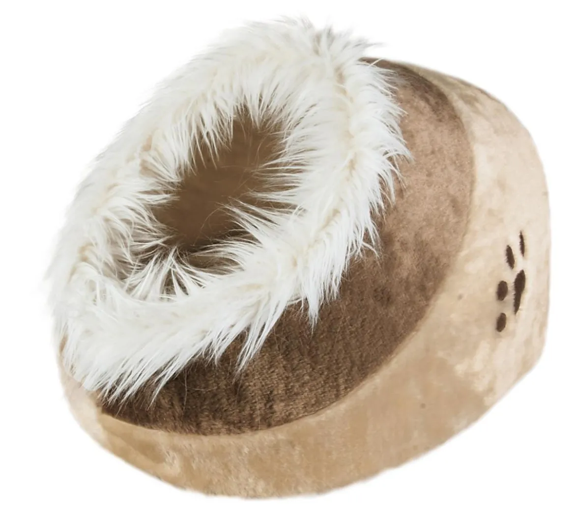 Trixie Kuschelhöhle Minou, braun/beige, ca. B41/H50/T30 cm
