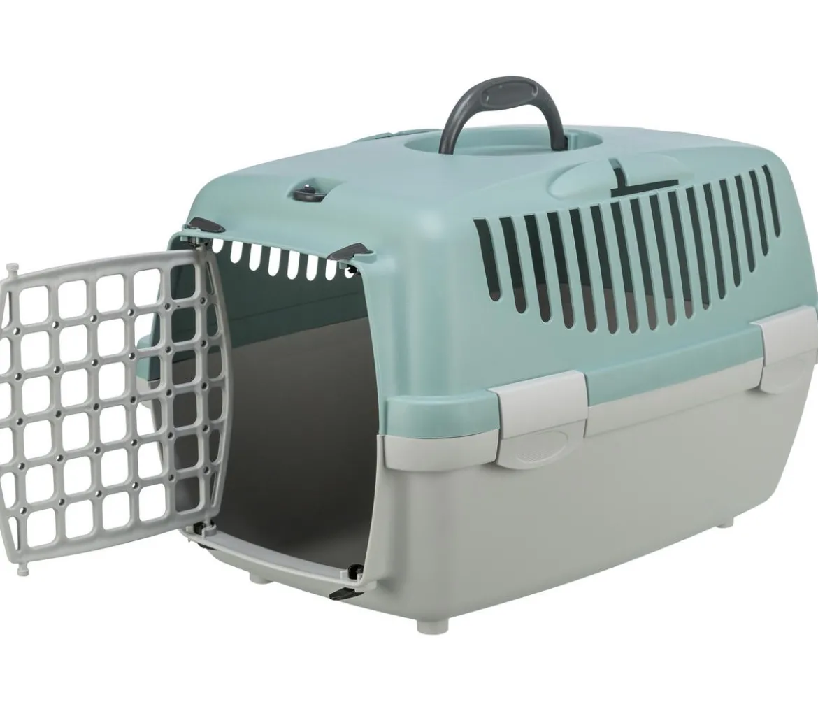 Trixie Transportbox Capri 1, grau/hellblau, ca. B48/H31/T32 cm