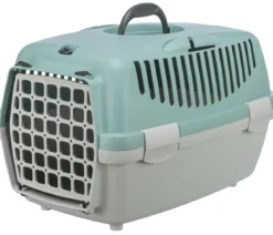 Trixie Transportbox Capri 1, grau/hellblau, ca. B48/H31/T32 cm