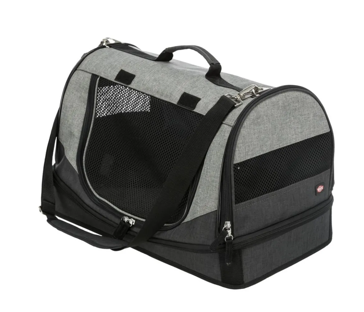 Trixie Transporttasche Holly, schwarz/grau, ca. B50/H30/T30 cm