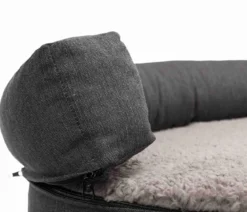 Trixie Vital Hundesofa Bendson, oval, dunkelgrau/hellgrau, ca. B100/T80 cm
