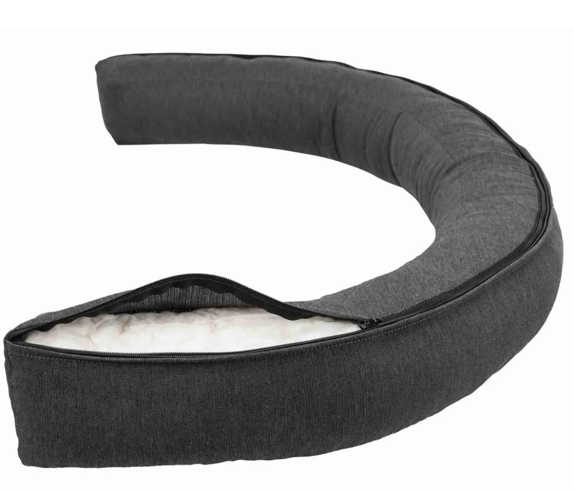 Trixie Vital Hundesofa Bendson, oval, dunkelgrau/hellgrau, ca. B100/T80 cm