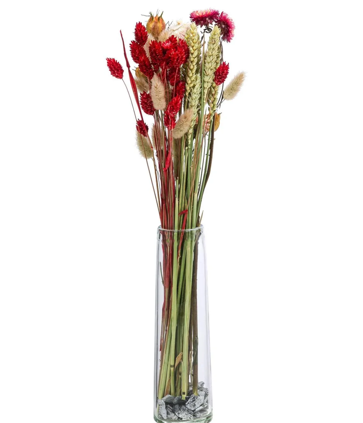 Trockenblumenbouquet Luna, rot