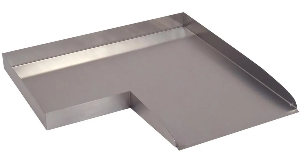 Ubbink Edelstahl-Bachlauf Wolga Ecke links, ca. B48/H4/T48 cm
