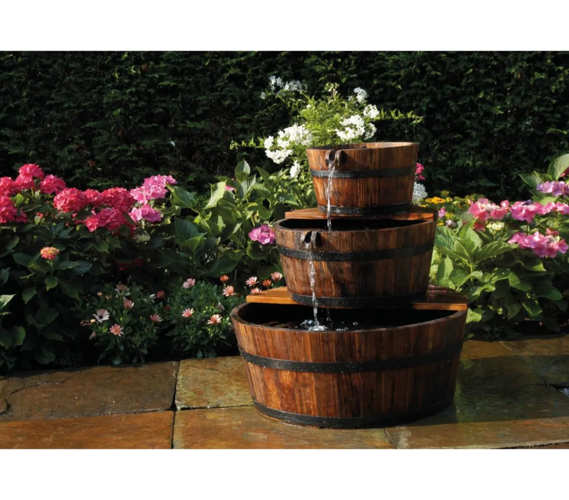 Ubbink Holz-Gartenbrunnen Edinburgh, Ø 59 x 72 cm