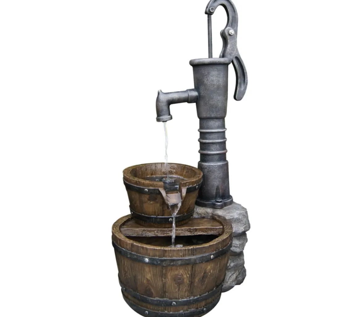 Ubbink Polyresin-Gartenbrunnen-Set Las Vegas, 42 x 36,5 x 80,5 cm