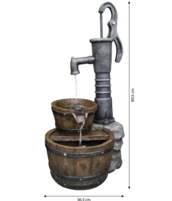 Ubbink Polyresin-Gartenbrunnen-Set Las Vegas, 42 x 36,5 x 80,5 cm
