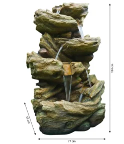 Ubbink Polyresin-Gartenbrunnen Wasserfall Sedona, ca. B77/H134/T55 cm